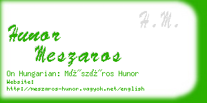 hunor meszaros business card